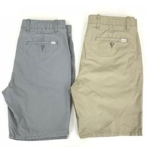 Levi's Lot of 2 Size 38 Casual Shorts Gray/Khaki